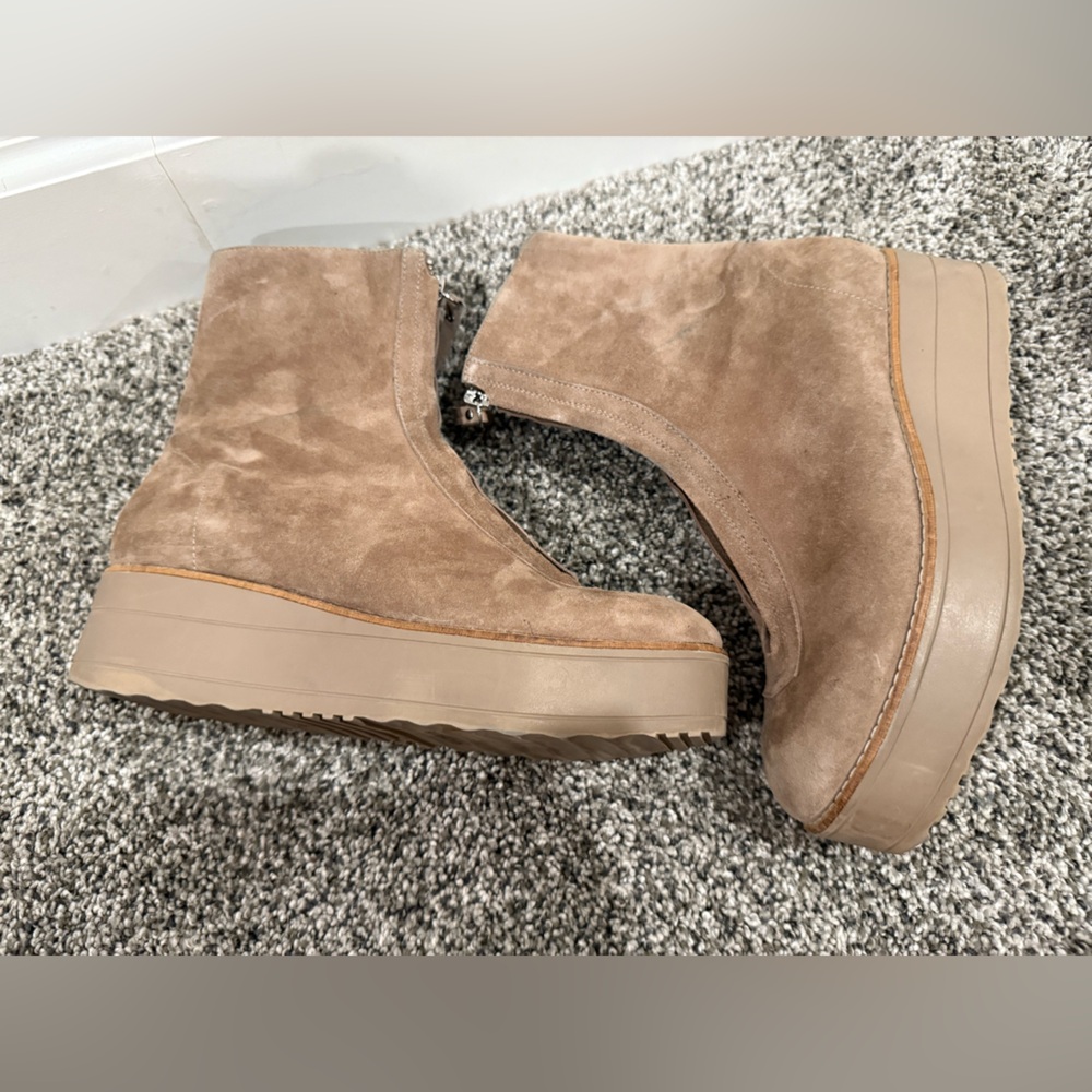 Silent D Nilly platform suede boots in taupe, size 6.5 - Picture 11 of 15